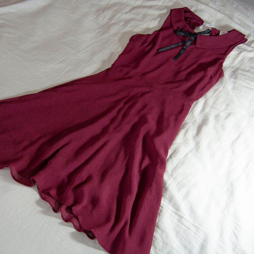 Formal Maroon Dress - Picture 3 of 5